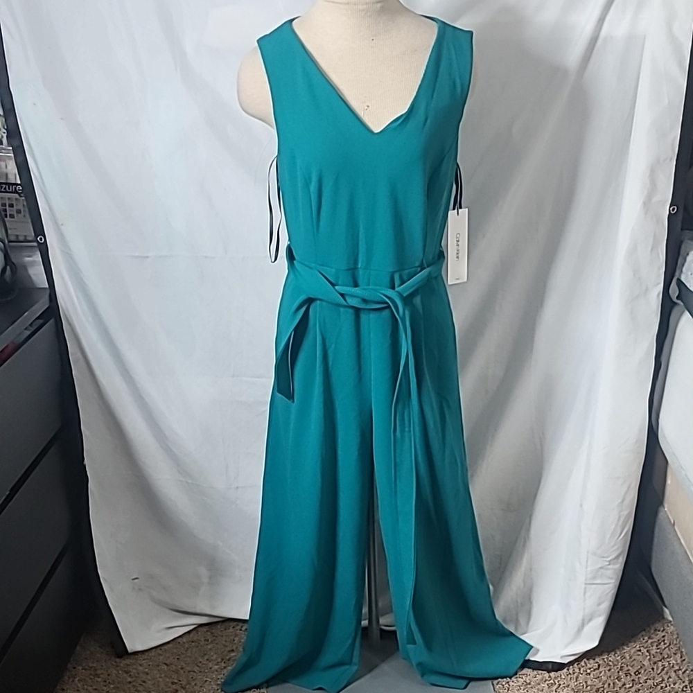 Calvin Klein Sleeveless Jumpsuit with Wide-Leg and Adjustable Waist